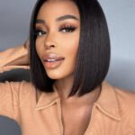 Glueless Hd Lace Front Short Wig Black Blunt Cut Bob Fake Scalp