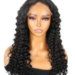 7x7 HD Lace Closure Wig Deep Wave Natural Black