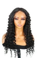 7x7 HD Lace Closure Wig Deep Wave Natural Black
