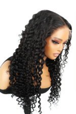7x7 HD Lace Closure Wig Deep Wave Natural Black - Image 2