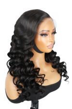 7x7 HD Lace Closure Wig Loose Wave Natural Black - Image 2
