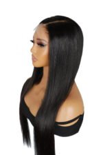 7x7 HD Lace Closure Wig Straight Hair Natural Black - Image 2