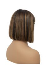 Non Lace Wig With Head Spin Highlight 99J&27# Straight Human Hair MM12 - Image 8