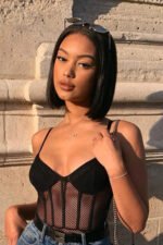 Glueless Hd Lace Front Short Wig Black Blunt Cut Bob Fake Scalp - Image 5