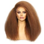T Part Lace Wig 30# Kinky Straight Human Hair - TP08