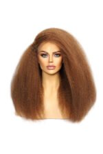 T Part Lace Wig 30# Kinky Straight Human Hair - TP08