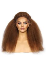 T Part Lace Wig 30# Kinky Straight Human Hair - TP08 - Image 2