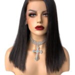Glueless Hd Lace Wig 12-14 Inch Side Part Blunt Bob Bone Straight