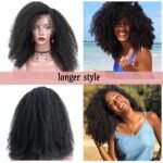 13x6 Glueless Hd Lace Wig Black Kinky Curly-HD43 - Image 4