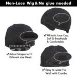 Short Wavy Salt & Pepper Bob Wig For Lady Non Lace MM01 - Image 7