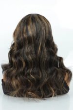Black Wig with Brown Highlights Glueless HD Lace Body Wave - Image 3