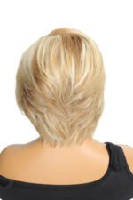 Blonde Bob Highlights Side Part Asymmetrical Glueless Lace Frontal Wig - Image 3