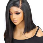 Deep Side Part Asymmetrical Bob 5x5 HD Lace Closure Wig