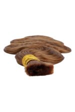 Double Drawn Auburn Brown Body Wave Bulk Hair BU60 - Image 2