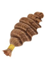 Double Drawn #30 Medium Auburn Brown Bulk Hair Loose Wave BU66 - Image 5