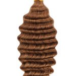 Double Drawn #30a Light Auburn Bulk Hair Deep Wave BU46