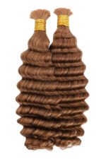 Double Drawn #30a Light Auburn Bulk Hair Deep Wave BU46 - Image 5