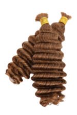 Double Drawn #30a Light Auburn Bulk Hair Deep Wave BU46 - Image 6