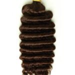 Double Drawn #4a Dark Brown Bulk Hair Deep Wave BU45
