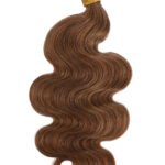 Double Drawn Auburn Brown Body Wave Bulk Hair BU60