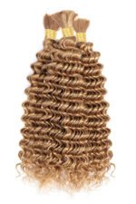 Double Drawn Deep Wave Medium Blonde Bulk Hair For Braiding BU47 - Image 3