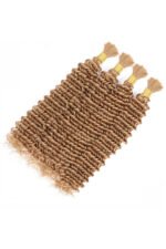 Double Drawn Deep Wave Medium Blonde Bulk Hair For Braiding BU47 - Image 2