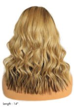 14 Inch Bob Split Ombre Blonde with Dark Roots Wavy 13x4 Wig - Image 3