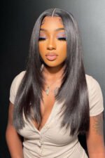 13x6 HD Glueless Wig Feather Straight - HD02 - Image 2