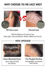 Glueless Hd Lace Wig 12-14 Inch Side Part Blunt Bob Bone Straight - Image 4