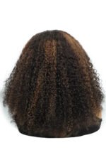 Jerry Curl Black Wig with Brown Highlights Glueless Hd Lace Frontal - Image 8