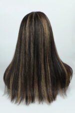 Layered Wolf Cut Black Wig with Brown Highlights Glueless HD Lace - Image 3