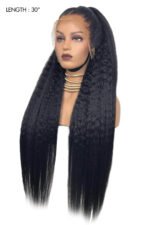 28-40 Inch HD Lace Kinky Straight Wig-LW06 - Image 3
