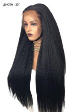 28-40 Inch HD Lace Kinky Straight Wig-LW06 - Image 4
