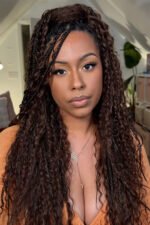 Double Drawn #4a Dark Brown Bulk Hair Deep Wave BU45 - Image 5
