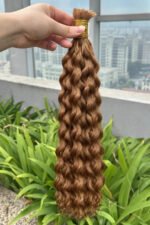 Double Drawn Light Auburn #30a Color Water Wave Bulk Hair BU44 - Image 3