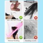 Double Drawn Dark Brown Loose Wave Bulk Hair For Braiding BU63 - Image 7