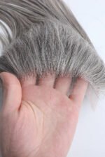 Salt and Pepper 5x5 HD Lace Closure Straight Human Hair 85% Gray - Image 2