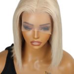 Shortr Blonde Bob Blunt Cut Shoulder Length Bone Straight