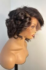 Shoulder Length Long Bob with Side Fringe Wavy 13x6 HD Glueless - Image 3