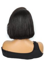 Side Part Asymmetrical Chin Length Bob Glueless Lace Frontal Wig - Image 3