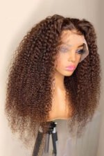 T Part Lace Wig Chocolate Color Curly-TP09 - Image 6