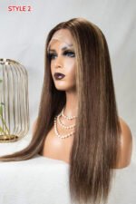 T Part Lace Wig Highlight 27# Straight-TP17 - Image 2