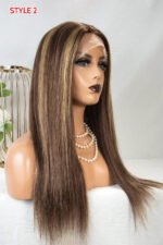 T Part Lace Wig Highlight 27# Straight-TP17 - Image 4
