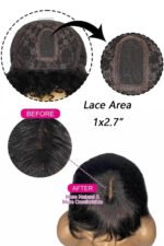 No Glue Top Lace Wigs 10 Inch YaKi Bob Human Hair Straight with Bangs - Image 7