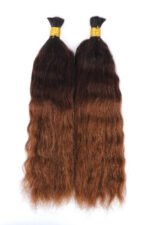 Three-tone Color 1B/4/30# Wet Wave Bulk Hair Double Drawn BU64 - Image 2