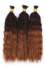 Three-tone Color 1B/4/30# Wet Wave Bulk Hair Double Drawn BU64 - Image 5