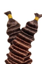 Two-tone Color #4/30 Deep Wave Bulk Hair Double Drawn BU62 - Image 5