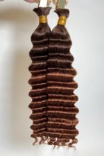 Two-tone Color #4/30 Deep Wave Bulk Hair Double Drawn BU62 - Image 3