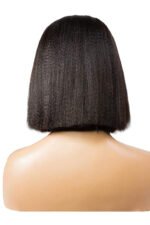 Blunt Cut Yaki Straight Short Bob 13x4 Full Frontal Lace Wig Glueless - Image 5
