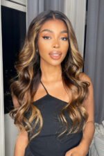 13x6 Highlight Brown Body Wave HD Lace Wig-HD12 - Image 4